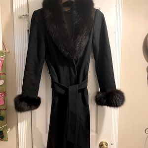 Black Marvin Richards wool coat